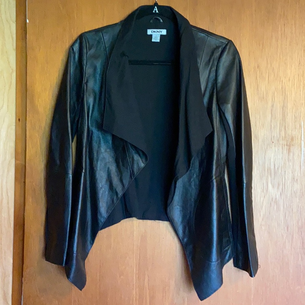 DKNY lambskin leather jacket